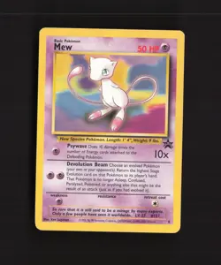 Mew 8 WOTC Promos Black Star Promo Pokemon Card DMG - Image 1