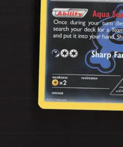 Team Aqua's Sharpedo 21/34 Double Crisis Holo Rare Pokemon Card LP - Image 5