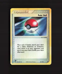 Poke Ball 86/109 EX Ruby & Sapphire Reverse Holo Pokemon Card LP+ - Image 1