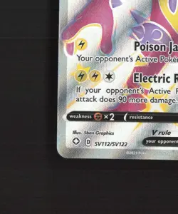 Toxtricity V SV112/SV122 Shining Fates Full Art Shiny Holo Rare Pokemon Card NM - Image 5