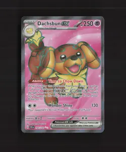 Dachsbun ex 160/142 Stellar Crown Full Art Ultra Rare Holo Pokemon Card LP+ - Image 1