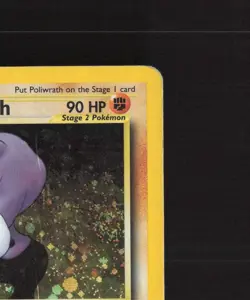 Poliwrath 9/75 Neo Discovery Rare Holo SWIRL Pokemon Card DMG - Image 4