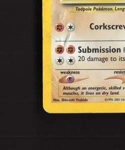 Poliwrath 9/75 Neo Discovery Rare Holo SWIRL Pokemon Card DMG - Image 5