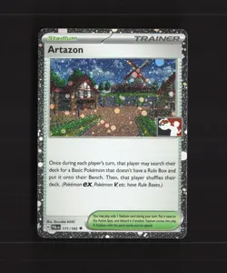 Artazon 171/193 Paldea Evolved Cosmos Holo Stamped Pokemon Card NM - Image 1