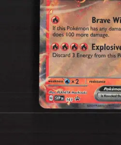 Charizard ex SVP 161 Scarlet & Violet Black Star Promo Holo Pokemon Card NM - Image 5