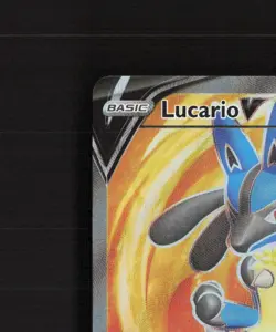 Lucario V SWSH213 Sword & Shield Full Art Black Star Promo Holo Pokemon Card NM - Image 3