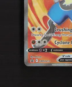 Lucario V SWSH213 Sword & Shield Full Art Black Star Promo Holo Pokemon Card NM - Image 5