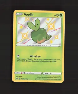 Applin SV012/SV122 Shining Fates Shiny Holo Rare Pokemon Card NM - Image 1