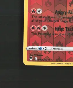 Entei 019/203 Evolving Skies Reverse Holo Pokemon Card NM - Image 5