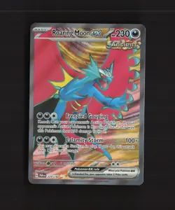 Roaring Moon ex 229/182 Paradox Rift Full Art Ultra Rare Holo Pokemon Card NM - Image 1