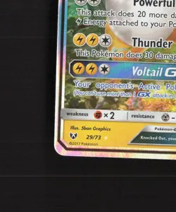 Raichu GX 29/73 Shining Legends Ultra Rare Holo Pokemon Card LP - Image 5
