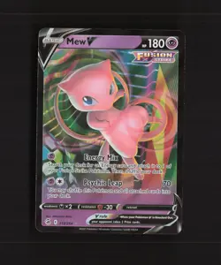 Mew V 113/264 Fusion Strike Ultra Rare Holo Pokemon Card LP+ - Image 1