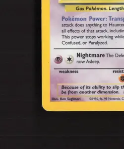 Haunter 6/62 WOTC Fossil Set Unlimited Rare Holo Pokemon Card DMG - Image 5