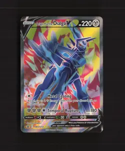 Origin Forme Dialga V SWSH255 Full Art Black Star Promo Pokemon Card NM - Image 1