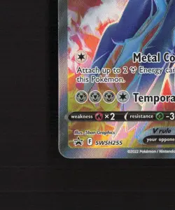 Origin Forme Dialga V SWSH255 Full Art Black Star Promo Pokemon Card NM - Image 5