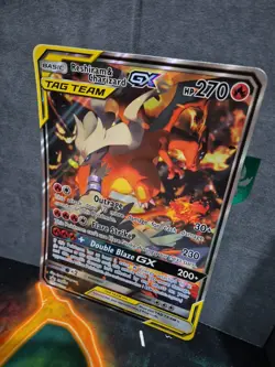 Pokemon TCG JUMBO Tag Team Card Reshiram & Charizard GX SM201 Promo - Image 4