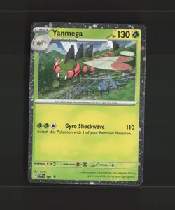 Yanmega SVP 187 Scarlet & Violet Black Star Promo SWIRL Holo Pokemon Card NM - Image 1