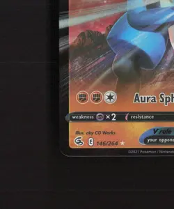 Lucario V 146/264 Fusion Strike Ultra Rare Holo Pokemon Card NM - Image 5