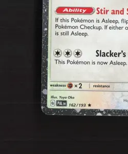 Slaking 162/193 Paldea Evolved Cosmos Holo Rare PARTIAL SWIRL Pokemon Card NM - Image 5
