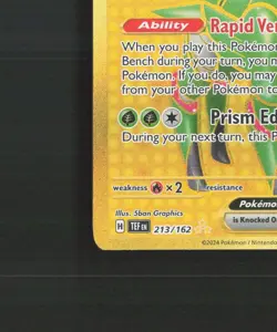 Iron Leaves ex 213/162 Temporal Forces Full Art Secret Rare Pokemon Card LP+ - Image 5