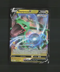 Rayquaza V 100/159 Crown Zenith Ultra Rare Holo Pokemon Card NM - Image 1