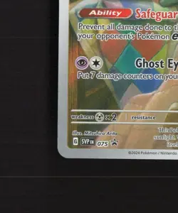Mimikyu SVP 075 Scarlet & Violet Full Art Black Star Promo Holo Pokemon Card NM - Image 5