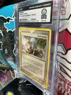 Castaway 72/100 CGC World Record 1 of 1 2006 EX Crystal Guardians Pokemon TCG - Image 3