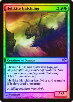 Hellkite Hatchling FOIL Conflux PLD Red Green Uncommon MAGIC CARD ABUGames - Image 1