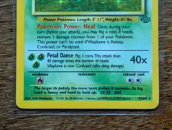 Vileplume Pokemon TCG Jungle Holo Card #15/64 Unlimited Rare - Image 3