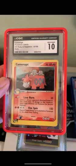 Camerupt 4/109 Holo 2003 EX Ruby & Sapphire CGC 10 Graded Pokemon Card Swirl 🌀 - Image 2