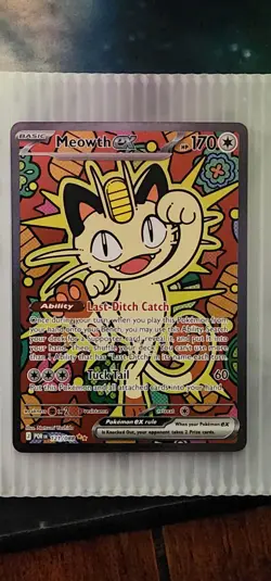 Meowth EX SIR Full Art Holo Rare Pokemon TCG Card 121/088 Perfect Order - Image 2