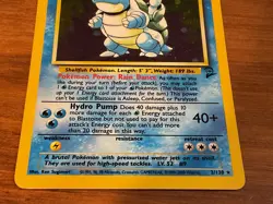 NEW POKEMON BASE SET 2 HOLO CARD #2 OF 130 "BLASTOISE" - Image 5