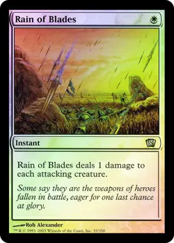 MTG FOIL Rain of Blades - 8th Edition #035 - Image 1