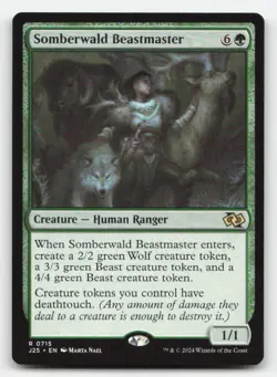 Somberwald Beastmaster 715 Rare Foundations Jumpstart Magic: The Gathering NM - Image 1
