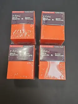 (4) BCW Gaming Combo Pack - Inner Sleeves and Elite2 Deck Guards - Red - Image 1