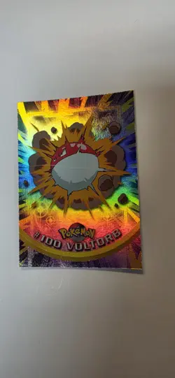 2000 Topps Pokemon TV Animation Series 2 Rainbow Foil Voltorb #100 - Image 1