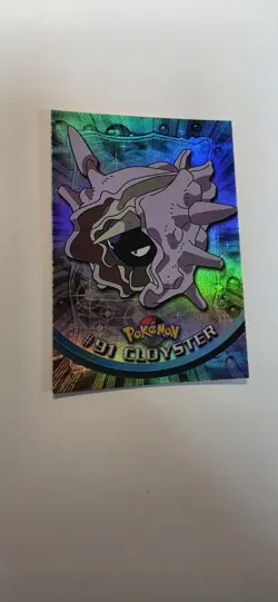 Topps Pokemon Cloyster #91 2000 TV Animation Edition Holo Foil Blue Logo - Image 2