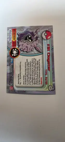 Topps Pokemon Cloyster #91 2000 TV Animation Edition Holo Foil Blue Logo - Image 3