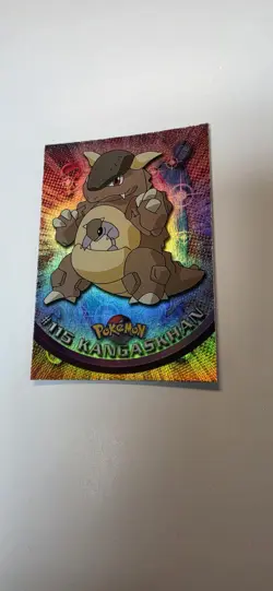 Topps Pokemon Foil Series 2 TV Animation #115 Kangaskhan RAINBOW FOIL BLUE Logo - Image 1