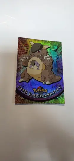 Topps Pokemon Foil Series 2 TV Animation #115 Kangaskhan RAINBOW FOIL BLUE Logo - Image 2