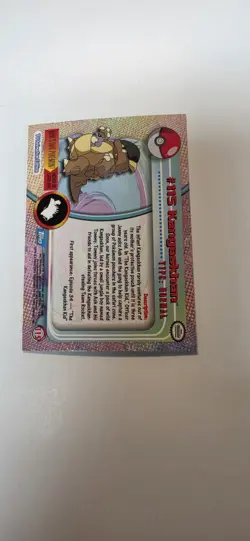 Topps Pokemon Foil Series 2 TV Animation #115 Kangaskhan RAINBOW FOIL BLUE Logo - Image 3