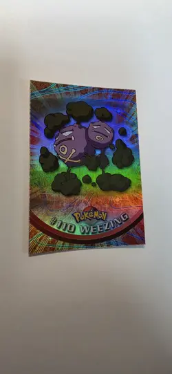 Topps Pokemon Foil Weezing #110 1998 Series 2 TV Animation Rainbow Foil - Image 2