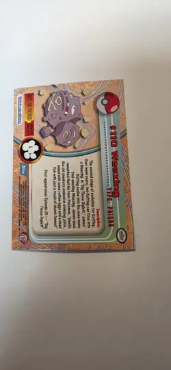 Topps Pokemon Foil Weezing #110 1998 Series 2 TV Animation Rainbow Foil - Image 3
