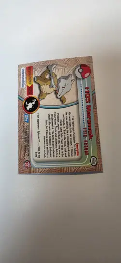 2000 Topps Pokemon TV Animation Series 2 Rainbow Foil Marowak #105 - Image 3