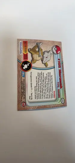 2000 Topps Pokemon TV Animation Series 2 Rainbow Foil Marowak #105 - Image 4