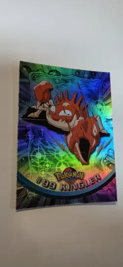 2000 Topps Pokemon TV Animation Series 2 Rainbow Foil Kingler #99 - Image 2
