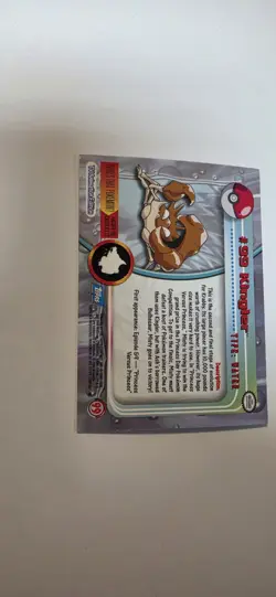 2000 Topps Pokemon TV Animation Series 2 Rainbow Foil Kingler #99 - Image 4