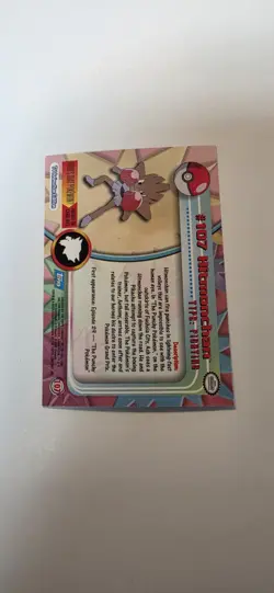 Pokemon Topps Foil Rainbow #107 Hitmonchan Blue Label Series 2 - Image 3