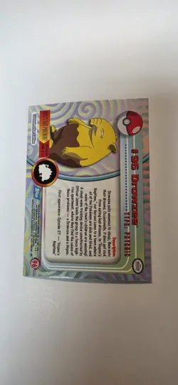 Pokemon - Topps 1999 - Drowzee #96 - Rainbow Holo Foil - Blue Logo - Image 3