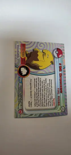 Pokemon - Topps 1999 - Drowzee #96 - Rainbow Holo Foil - Blue Logo - Image 4